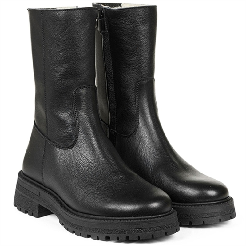 Angulus Mid-Cut Boots With Zipper Black\/Black