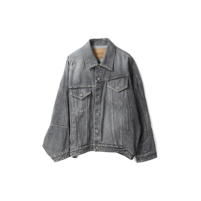 Distorted Cutting Denim Jacket