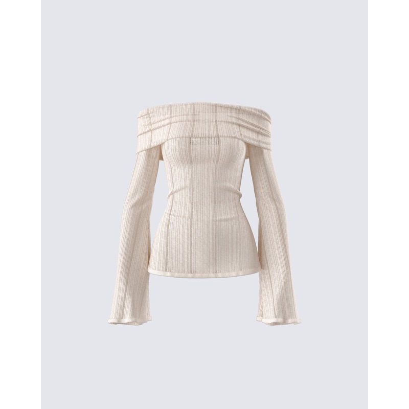 Imelda Ivory Off Shoulder Top