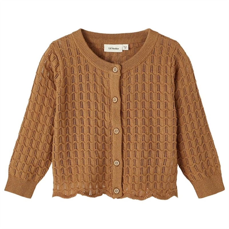 Lil’Atelier chipmunk Dija Loose Knit Cardigan