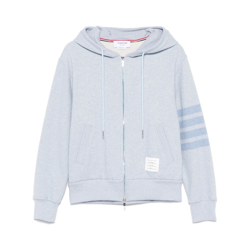 Melange Brushed Loopback 4-Bar Zip Up Hoodie Men