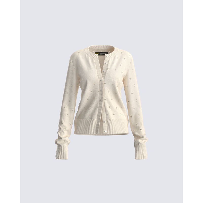 Dove Ivory Sweater Knit Cardigan