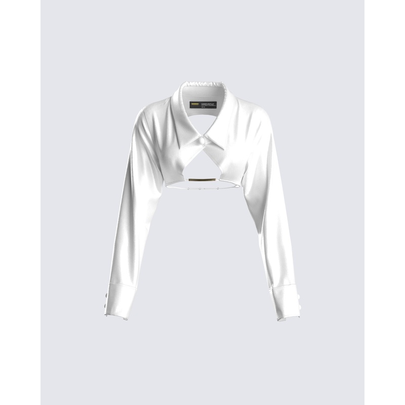 Emilia Ivory Cropped Top