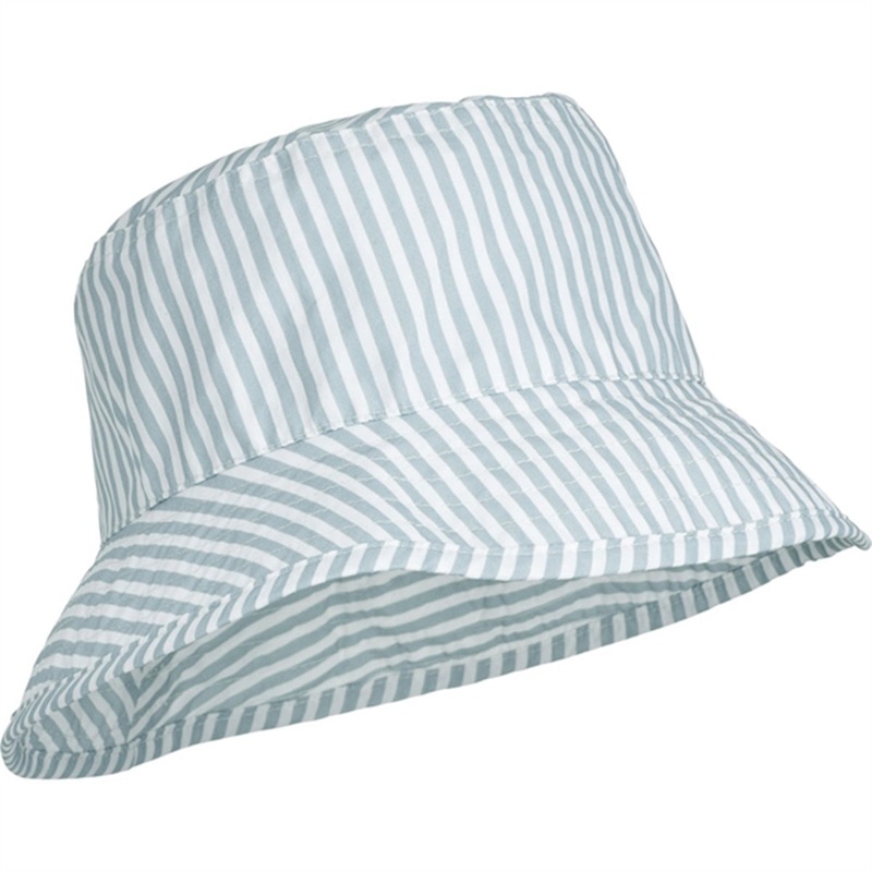 Liewood Damon Bucket Hat Stripe Sea Blue\/White