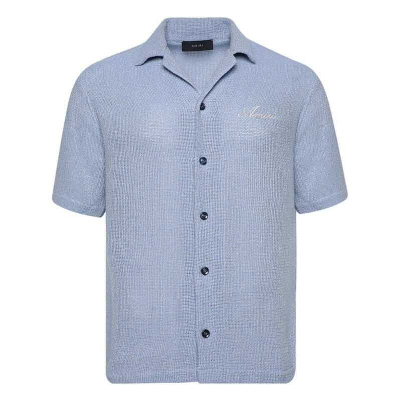 Open Mesh Shimmer Shirt