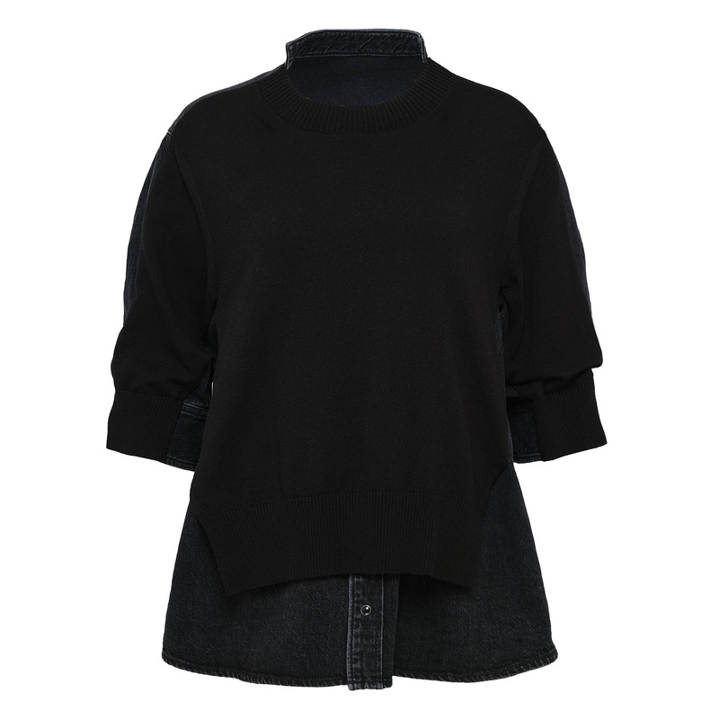 Denim X Knit Pullover