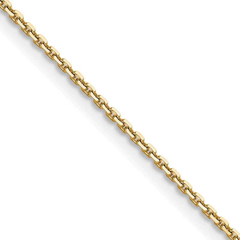 10K Yellow Gold 1.2mm D/C Cable Chain