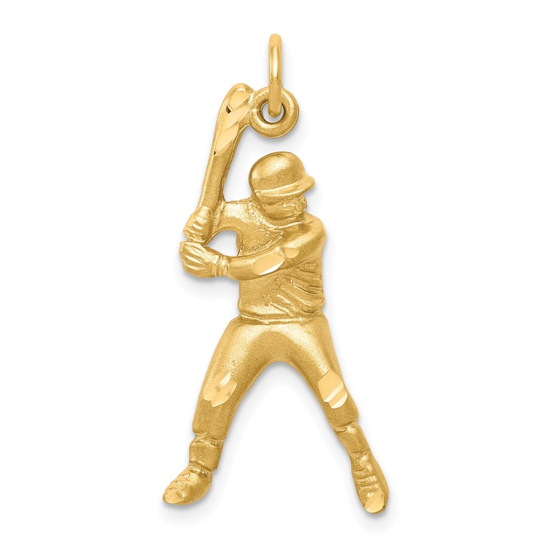 10K Yellow Gold 10K Baseball Charm