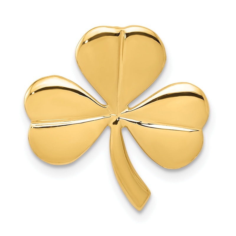 10K Yellow Gold Shamrock Chain Slide