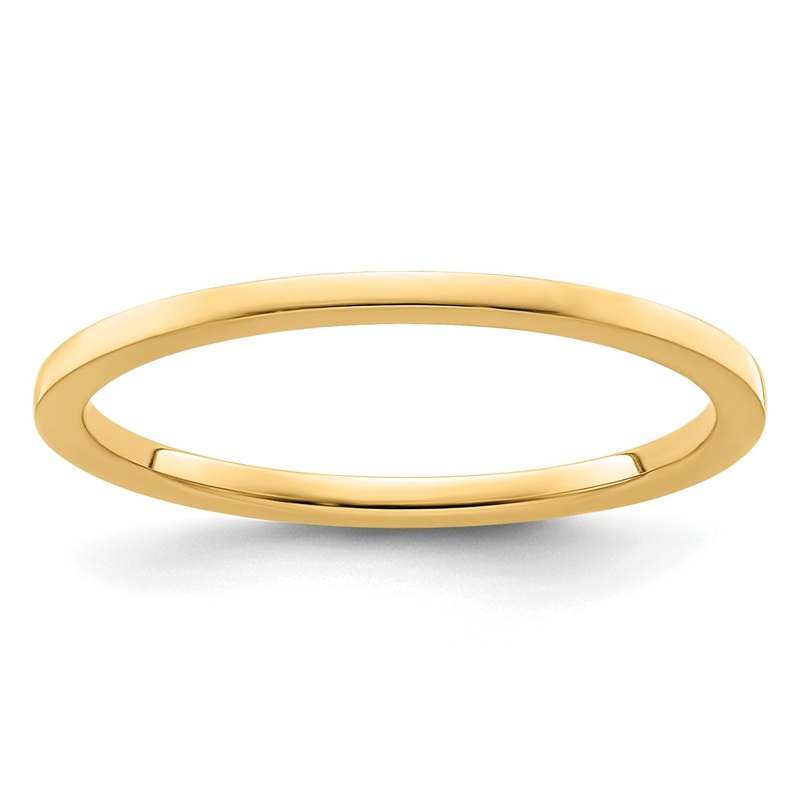 10K Yellow Gold 10K 1.2mm Flat Polished Stackable Band Size 5.5