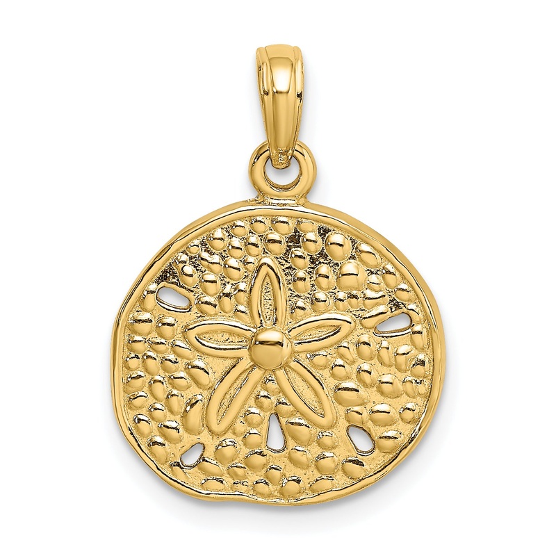 10K Yellow Gold 10K 2-D Cut-Out Sand Dollar Charm