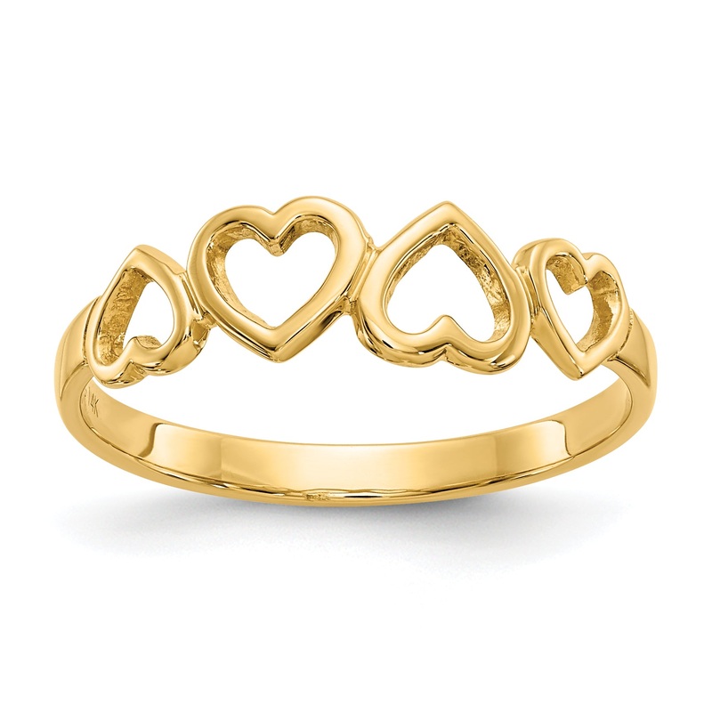 10K Yellow Gold 10K Heart Ring