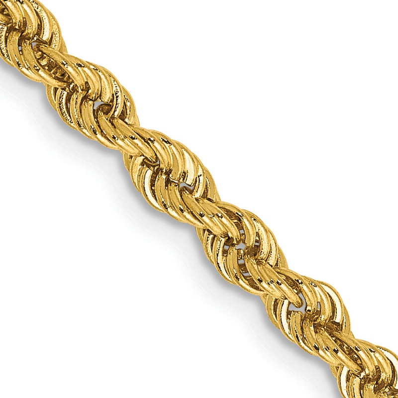 10K Yellow Gold 3mm Regular Rope Chain