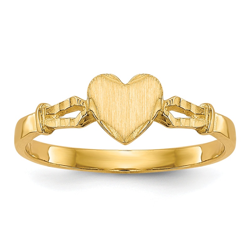 10K Yellow Gold Children’S Heart Ring
