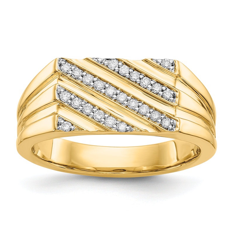 14k Yellow Gold 1/4 Ct. Lab Grown Diamond VS/SI+ G+ Men’s Ring