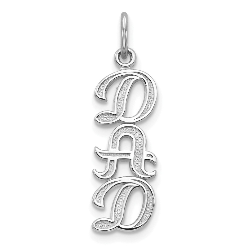 10K White Gold 10K Dad Charm