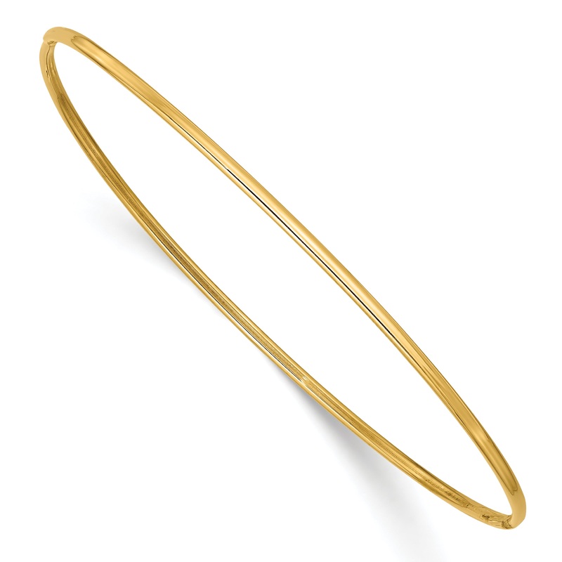10K Yellow Gold 1.5mm Polished Slip-On Bangle Bracelet