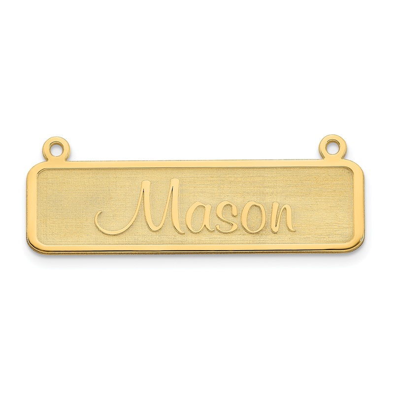 14k Yellow Gold 14k Yellow Gold Satin Name Plate Bar