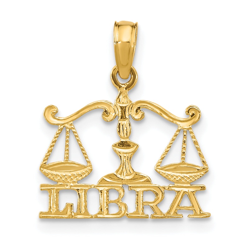 10K Yellow Gold 10K Libra Zodiac Charm