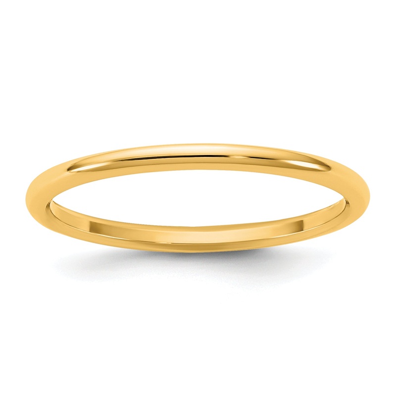 10K Yellow Gold 10Ky 1.5mm Half Round Band Size 5.5