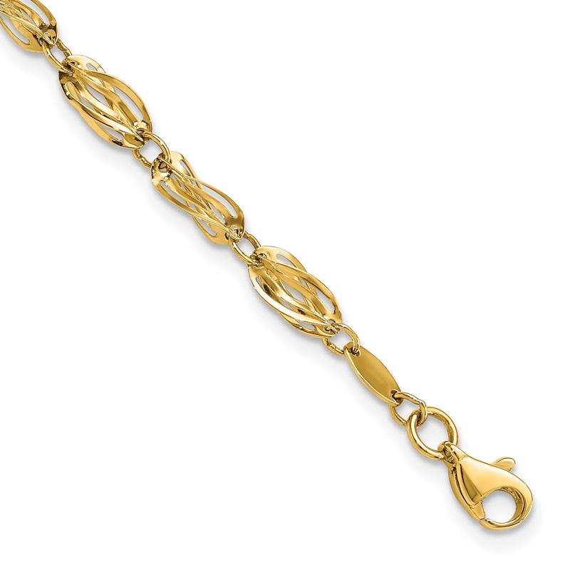 10K Yellow Gold Polished Fancy Bracelet