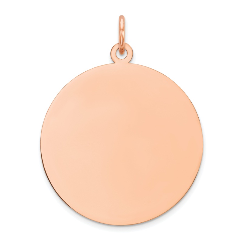 14k Rose Gold 14k Rose Gold Plain .009 Gauge Circular Engravable Disc Charm