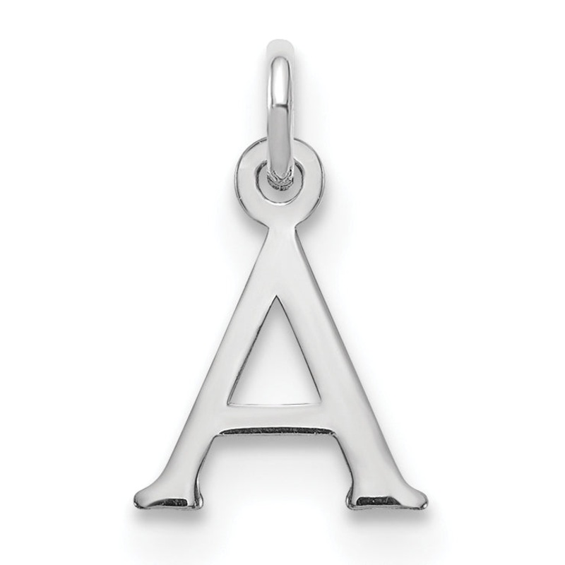 14k White Gold 14kw Cutout Letter A Initial Pendant