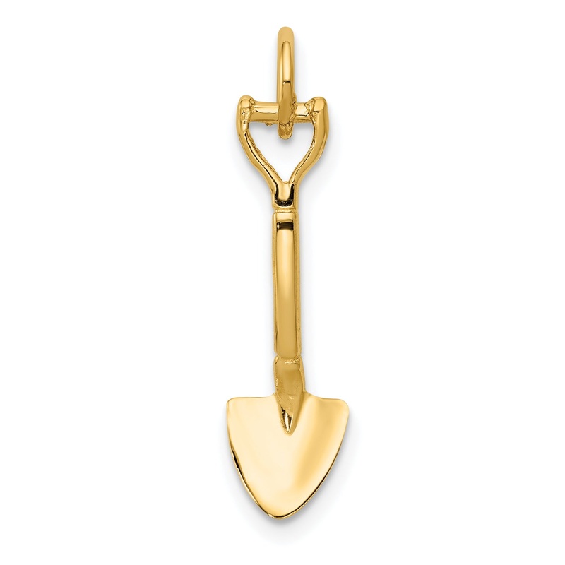 14k Yellow Gold 14k 3-D Spade Charm