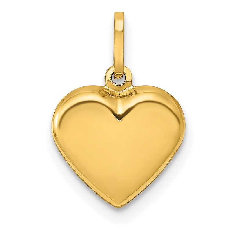 14k Yellow Gold 14K Polished 3-D Puffed Heart Pendant