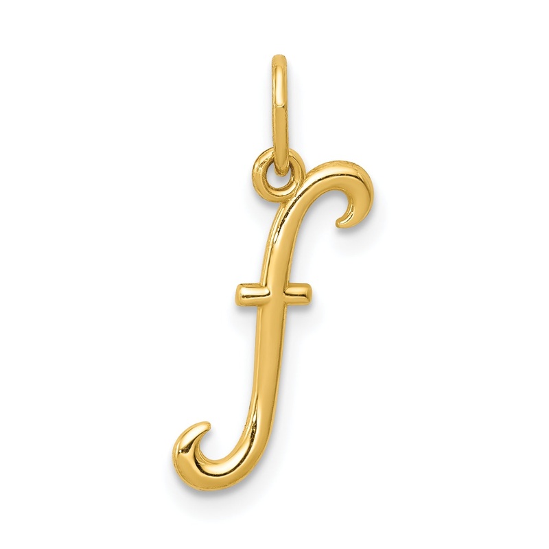 14k Yellow Gold 14k Yellow Gold Letter F Initial Charm