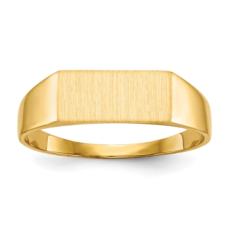 10K Yellow Gold 10Ky 5.5X12.0mm Open Back Signet Ring
