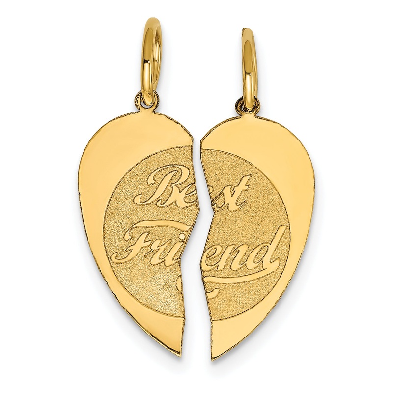 14k Yellow Gold 14K 2-piece BEST FRIEND Charm