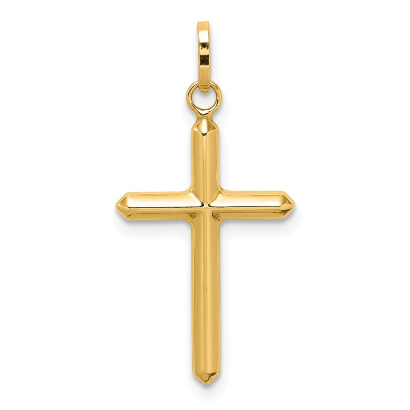 14k Yellow Gold 14k Polished Hollow Latin Cross Charm