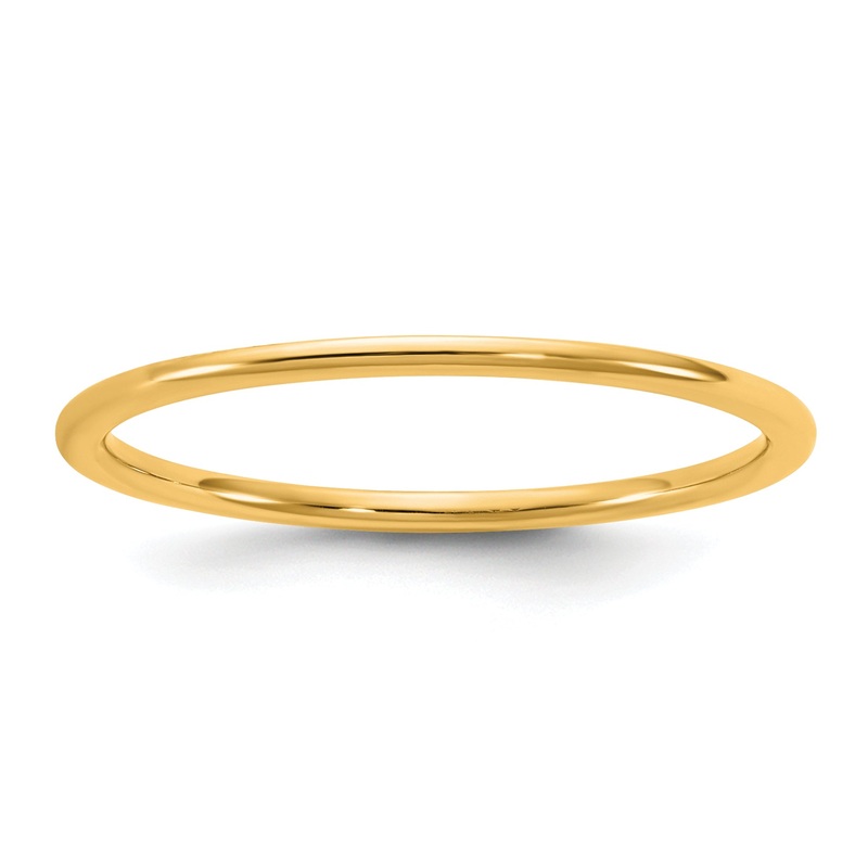 10K Yellow Gold 10Ky 1mm Ltw Comfort Fit Band Size 5