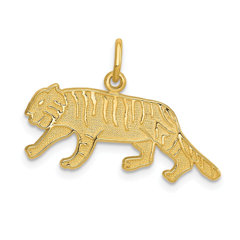 10K Yellow Gold Tiger Charm