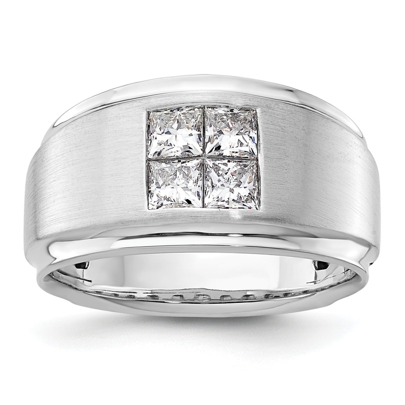 14k White Gold 7/8 Ct. Lab Grown Diamond VS/SI+ G+ Men’s Ring