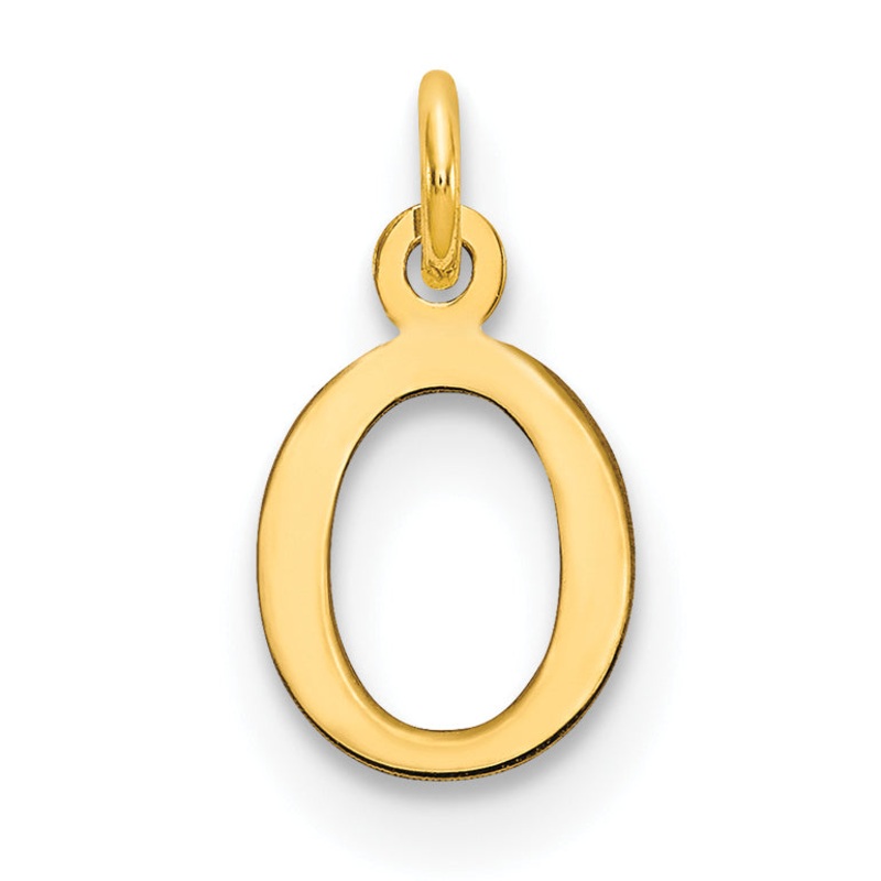 14k Yellow Gold 14ky Cutout Letter O Initial Pendant
