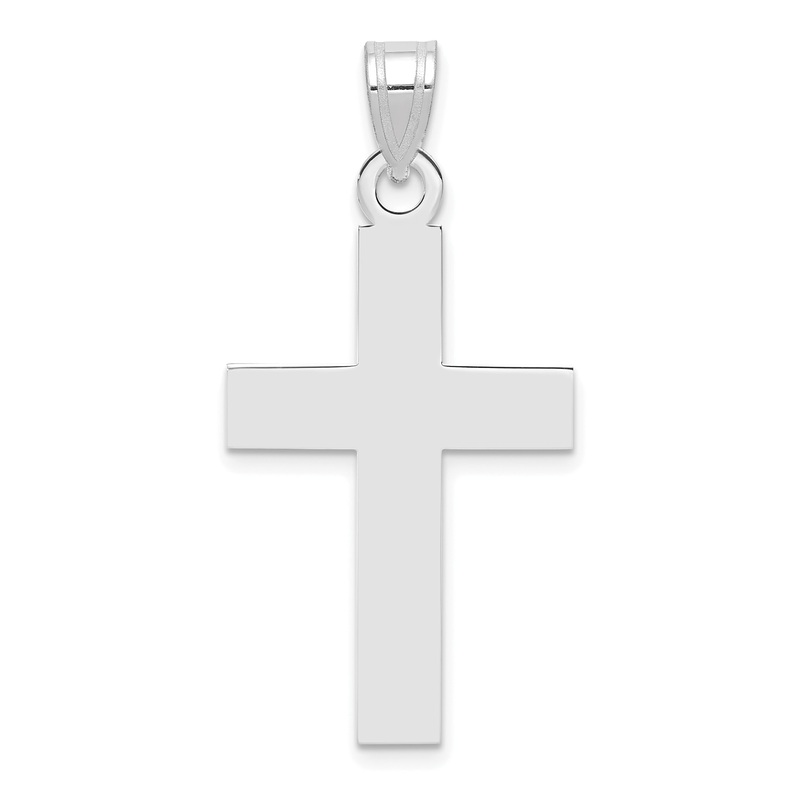 14k White Gold 14k White Gold Polished Cross Charm