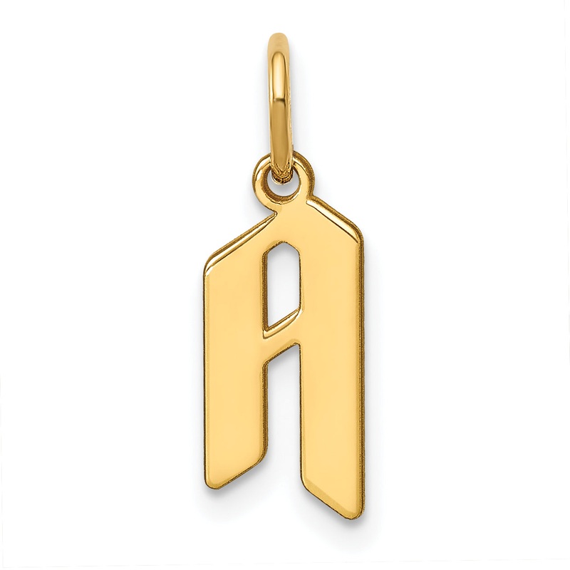 14k Yellow Gold 14ky Letter A Initial Pendant
