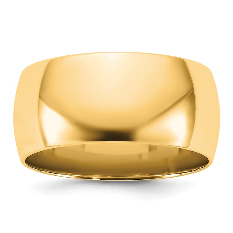 10K Yellow Gold 10Ky 9mm Ltw Comfort Fit Band Size 11