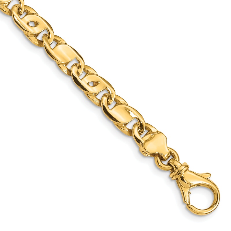 10K Yellow Gold 5.80mm Polished Fancy Link Bracelet