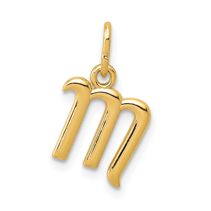 14k Yellow Gold 14k Yellow Gold Letter M Initial Charm