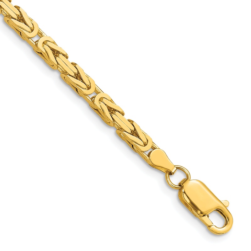 10K Yellow Gold 10K 3.25mm Byzantine Chain