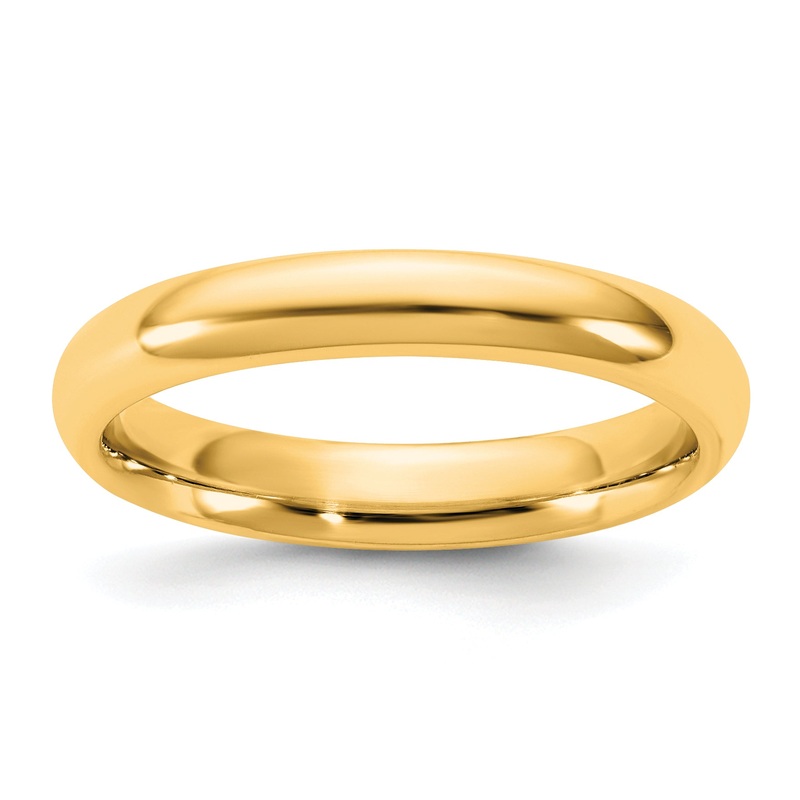 10K Yellow Gold 10Ky 3.5mm Standard Comfort Fit Band Size 6