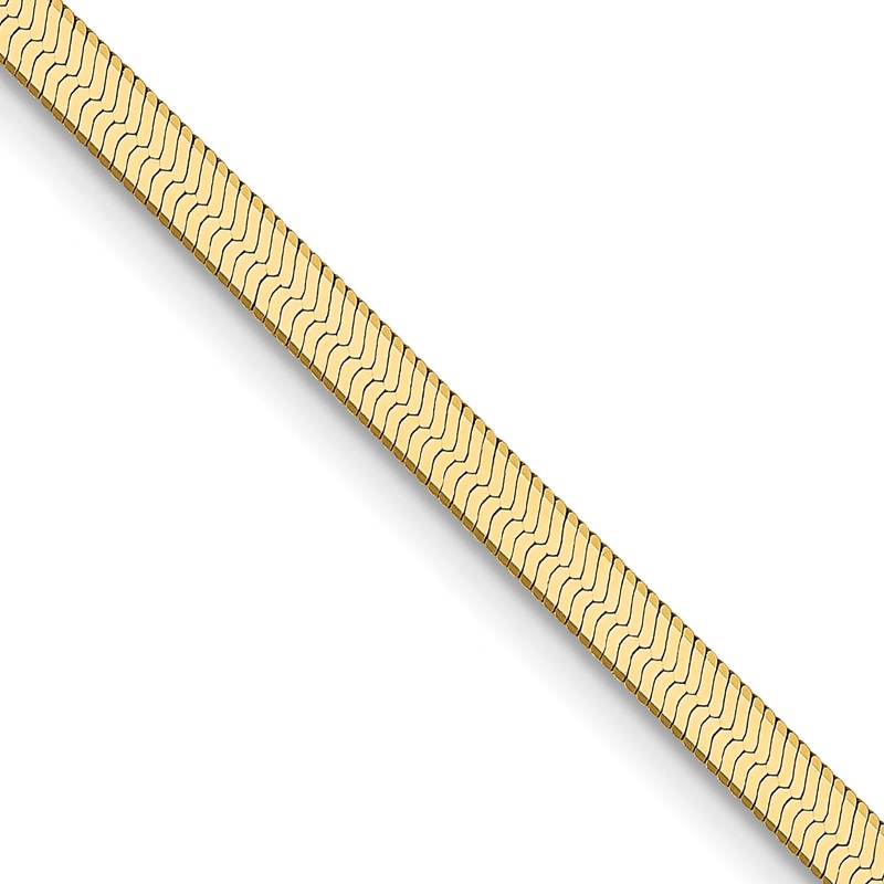 10K Yellow Gold 2.5mm Silky Herringbone Chain