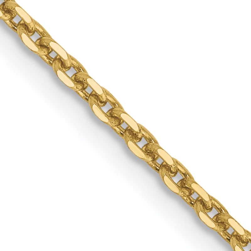 10K Yellow Gold 1.65mm D/C Cable Chain
