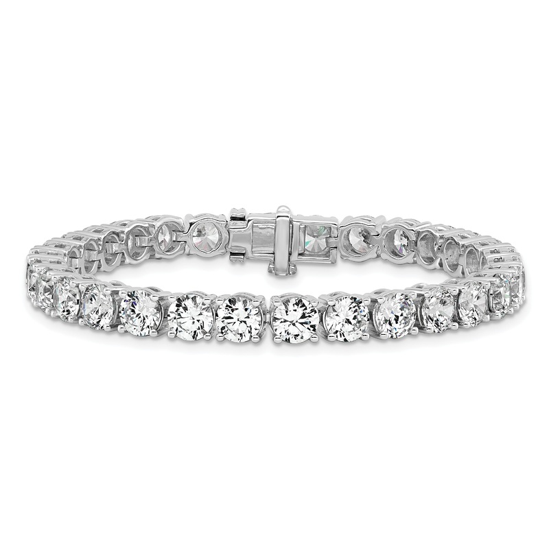 14k White Gold 22 1/2 Ct. Lab Grown Diamond VS/SI+ G+ Tennis Bracelet
