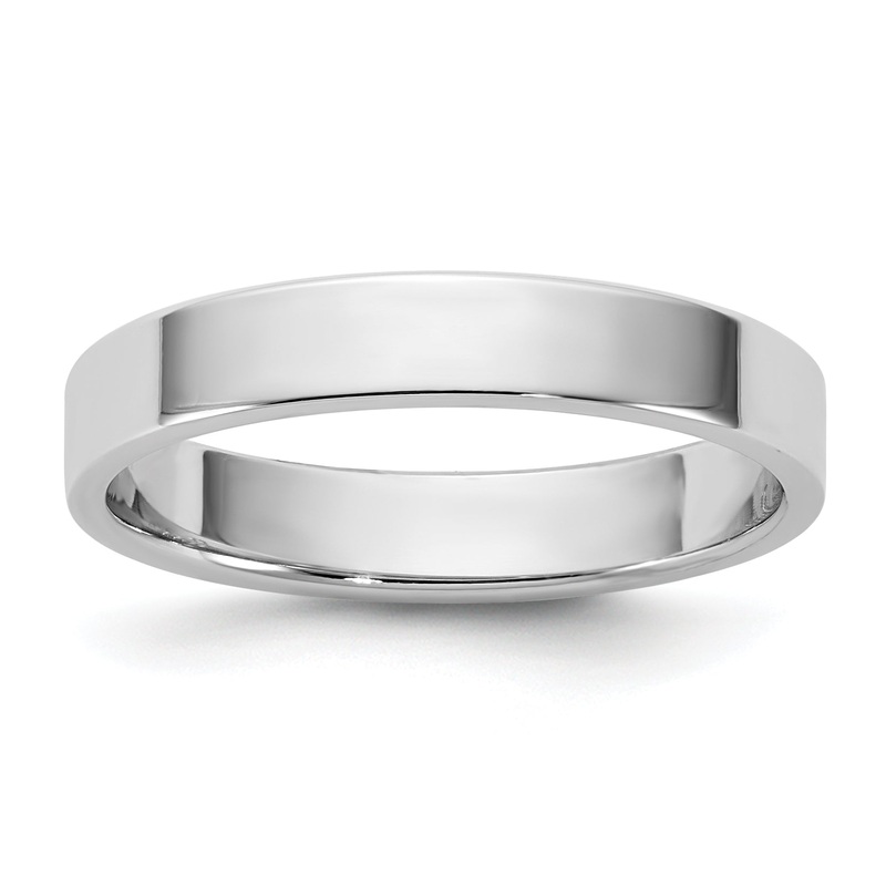 10K White Gold 10Kw 3.5mm Ltw Flat Band Size 14