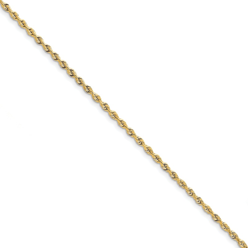 10K Yellow Gold 3mm D/C Quadruple Rope Chain