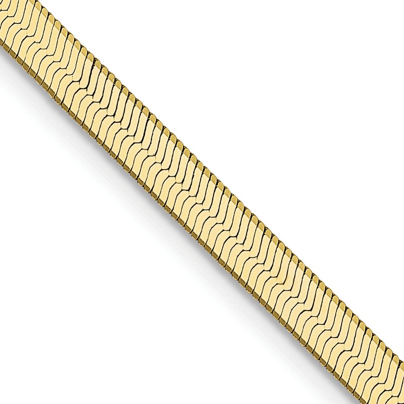 10K Yellow Gold 3mm Silky Herringbone Chain